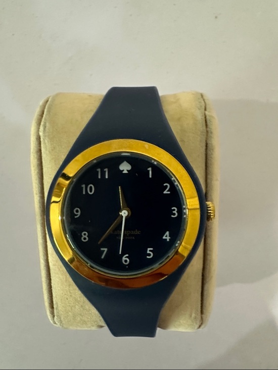 kate spade Accessories - kate spade Navy and Gold Silicone Band Watch